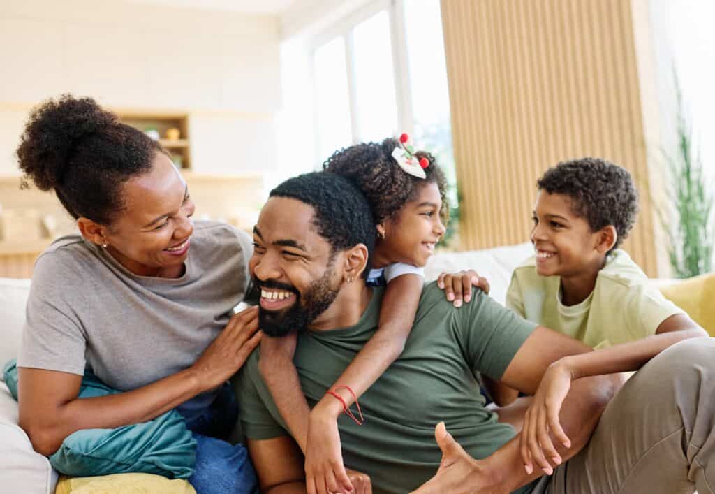 Man and his family attending Family Therapy and Treatment in Austin.